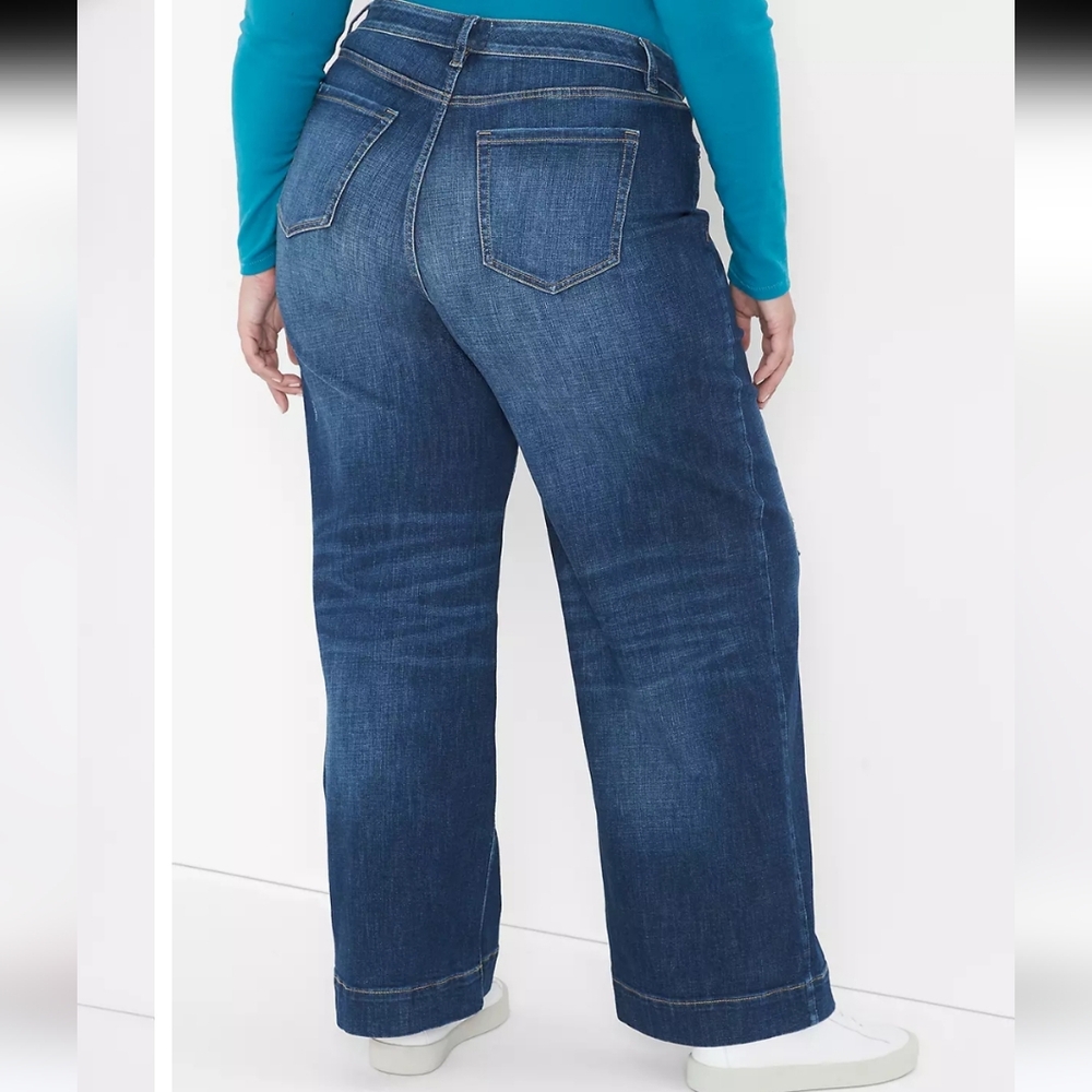 Lane Bryant Wide Leg Flare Jeans NWT - Picture 2 of 9
